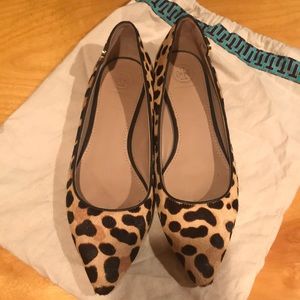 Tory Burch calfskin leopard flats